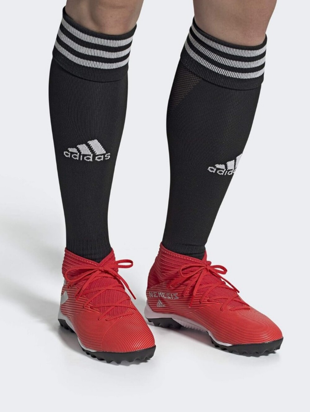 Adidas Kids Size 2 Nemesis Red Turf Soccer Shoes